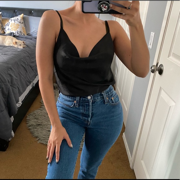 Nasty Gal Tops - Nasty Gal Cowl Satin Blouse